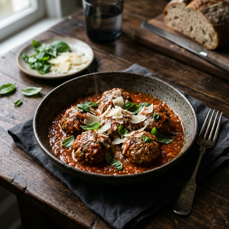 House Meatballs — beef & pork, slow simmered